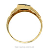 Front-facing view of the 10k yellow gold black onyx ring - Thumbnail 3