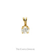.35ct Round Diamond Solitaire Pendant in 14k Yellow Gold Split Bail 4 Prong Mounting - Thumbnail 1