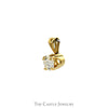 .35ct Round Diamond Solitaire Pendant in 14k Yellow Gold Split Bail 4 Prong Mounting - Thumbnail 2
