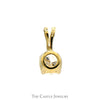 .35ct Round Diamond Solitaire Pendant in 14k Yellow Gold Split Bail 4 Prong Mounting - Thumbnail 3