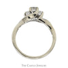 Three Stone Princess Cut Diamond Engagement Ring with Channel Set Accented Sides in 14k White Gold - Thumbnail 2