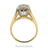 Oval Shaped 7 Round Diamond Cluster Ring in 14k Yellow Gold - Thumbnail 2