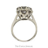 1cttw Round Shaped 7 Diamond Cluster Ring in 14k White Gold - Thumbnail 2