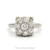 .85cttw Round Brilliant Cut Diamond Cluster Ring in 14k White Gold