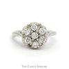 3/4cttw 7 Round Diamond Cluster Ring in 14k White Gold - Thumbnail 1