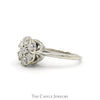3/4cttw 7 Round Diamond Cluster Ring in 14k White Gold - Thumbnail 3