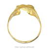 Front-facing view of the 10k yellow gold horse head ring - Thumbnail 3