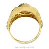 Front-facing view of the 14k two-tone men's diamond cluster ring - Thumbnail 3