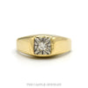 14k yellow gold 0.15ct diamond illusion solitaire ring — top view - Thumbnail 1