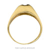 Front-facing view of the 14k yellow gold illusion set solitaire - Thumbnail 3