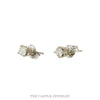 1/4cttw Round Diamond Stud Earrings in 10k White Gold with Butterfly Pushbacks - Thumbnail 2