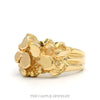 Men's Textured Nugget Style Ring in 14k Yellow Gold - Thumbnail 2