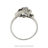 Antique Style Swirled Diamond Cluster Ring in 14k White Gold - Thumbnail 2