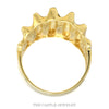 14k Yellow Gold Ridged Concave Designed Ring - Thumbnail 2