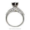 Front-facing view of the 14k white gold garnet and diamond ring - Thumbnail 3