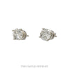 Side view of the salt and pepper diamond studs showing the four prong mounts - Thumbnail 2