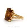 Side profile of the 10k yellow gold citrine cocktail ring - Thumbnail 2