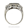 Front-facing view of the 14k white gold vintage diamond cluster ring - Thumbnail 3