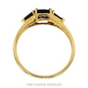 Front-facing view of the 14k yellow gold three stone garnet ring - Thumbnail 3