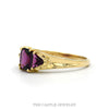 Side profile of the 14k yellow gold rhodolite garnet ring - Thumbnail 2