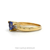 Side profile of the Le Vian trillion tanzanite ring showing the tapered band - Thumbnail 2