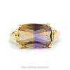 14k yellow gold sideways cushion cut ametrine ring — top view - Thumbnail 1