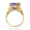 Front-facing view of the sideways set cushion cut ametrine ring in 14k yellow gold - Thumbnail 3
