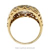 Front-facing view of the 1/4cttw Kentucky cluster ring in 10k yellow gold - Thumbnail 3