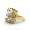 Side profile of the amethyst and peridot ring showing the tapered shank - Thumbnail 2