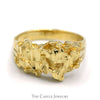 Diamond Cut Nugget Style Ring in 14k Yellow Gold - Size 7 - Thumbnail 1