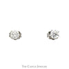 1/2cttw Round Brilliant Cut Diamond Stud Earrings in 14k White Gold - Thumbnail 1