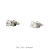 1/2cttw Round Brilliant Cut Diamond Stud Earrings in 14k White Gold - Thumbnail 3