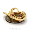 Pear Cut Citrine Swirled Slide Pendant in 10k Yellow Gold - Thumbnail 2