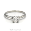 .70ct Round Diamond Solitaire Engagement Ring in 14k White Gold - Thumbnail 1