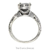 3/4cttw Round Diamond Cluster Ring with Diamond Accented Twisted Sides in 10k White Gold - Thumbnail 2