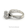 3/4cttw Round Diamond Cluster Ring with Diamond Accented Twisted Sides in 10k White Gold - Thumbnail 3