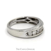 7 Nick Set Round Diamond Wedding Band in 10k White Gold - Thumbnail 3