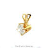 .55ct Round Diamond Solitaire Pendant in 14k Yellow Gold Four Prong Mounting - Thumbnail 2