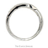 1/2cttw Curved Channel Set Diamond Wedding Band in Platinum - Thumbnail 2