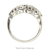 1cttw Curved Baguette and Round Diamond Band in 10k White Gold - Thumbnail 2