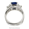 4.88ct Rectangle Sapphire Ring with 1.55cttw Diamond Accents in Platinum - Includes EGL Certificate - Thumbnail 2