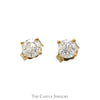 .65cttw Round Brilliant Cut Diamond Stud Earrings in 14k Yellow Gold - Thumbnail 1