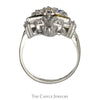 Ladies Eastern Star Ring with White Sapphires in 10K White Gold - Thumbnail 2