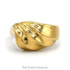 Swirled Ridged Dome Ring in 18k Yellow Gold - Thumbnail 1