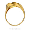 Swirled Ridged Dome Ring in 18k Yellow Gold - Thumbnail 2