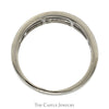 Men's 1/4cttw Nick Set Diamond Wedding Band in 10k White Gold - Thumbnail 2
