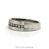 Men's 1/4cttw Nick Set Diamond Wedding Band in 10k White Gold - Thumbnail 3