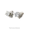 1/2cttw Lab Grown Diamond Stud Earrings in 14k White Gold - Thumbnail 2