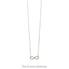 18 Inch .13cttw Diamond Infinity Necklace in 14k White Gold - Thumbnail 1