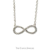 18 Inch .13cttw Diamond Infinity Necklace in 14k White Gold - Thumbnail 2